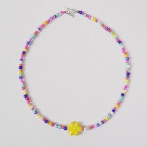 new in box! handmade random beaded choker chunky charms necklace kawaii indie